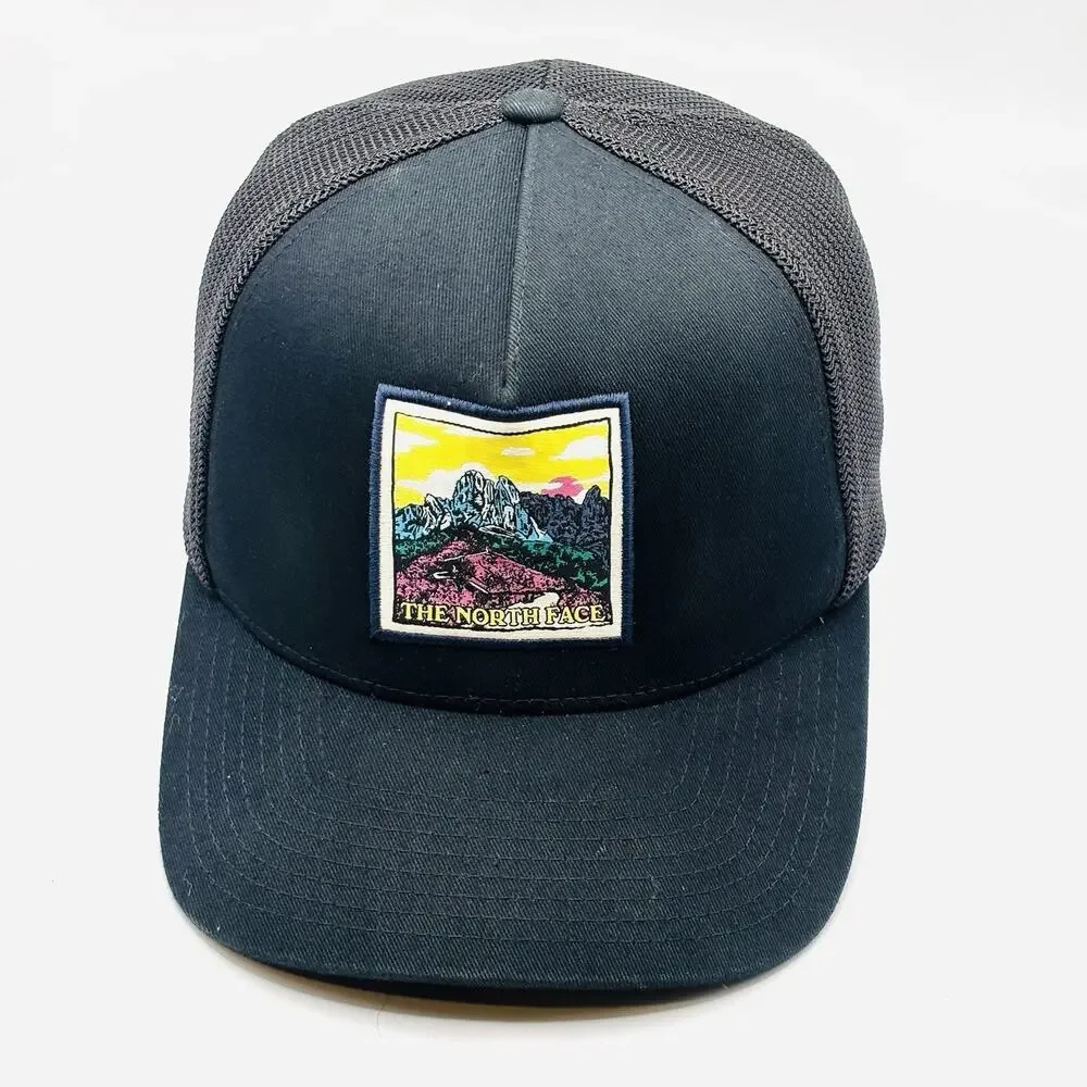 The North Face Keep It Patched Trucker Hat Black Mesh Snapback Gorp Core Outdoor